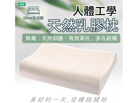 頂級特大型乳膠枕系列-人體工學(1入)