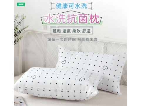 頂級時尚水洗抗菌枕(2入)