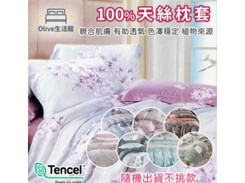 100%天絲枕套(2入)-隨機，不挑款
